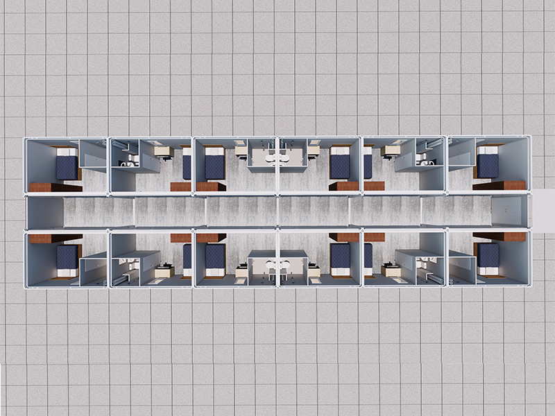 Seomra Coimeádán Roinnte Tapa dormitory d'Fhostaithe na Cóiré